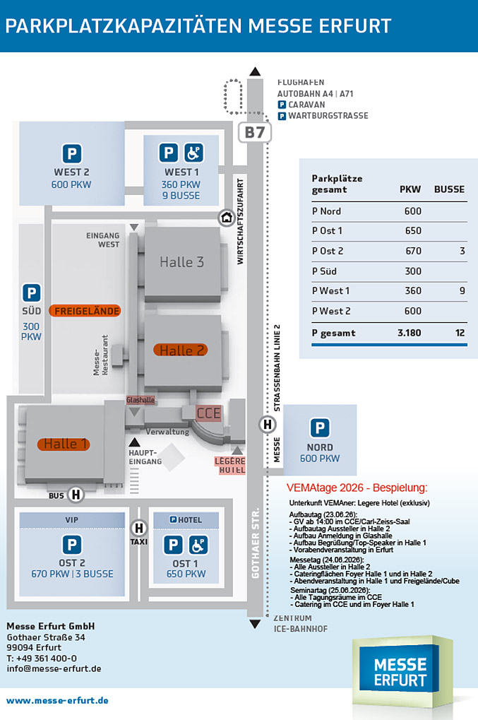 Parkmöglichkeiten in Erfurt